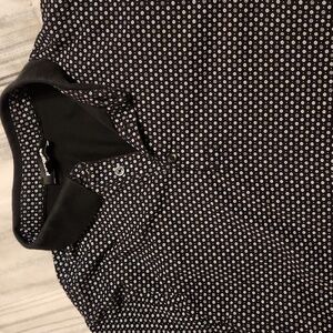 Men's short sleeve knit collar 2 button neck